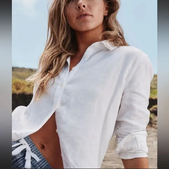 NWT Quince 100% European Linen Long-Sleeve Shirt - Picture 2 of 13